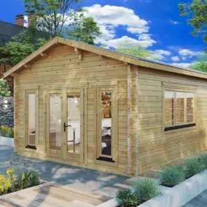 Gartenhaus mit Schlafzimmer und Toilette “Stefan 6” 5x8m, 5 × 8 m