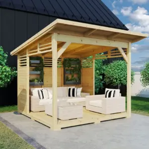 Gartenlaube “A Plus” 3x3m, 3 × 3 m