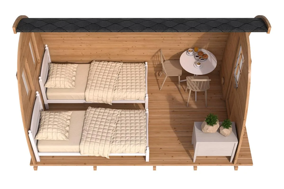Campinghütte “Leif” 2x4m, 2 × 4 m