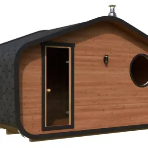 Große Gartensauna mit Vorraum “Everest” 5x3m, 5 × 3 m