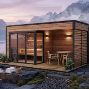 Moderne Gartensauna „Geira”, 5 × 2 m