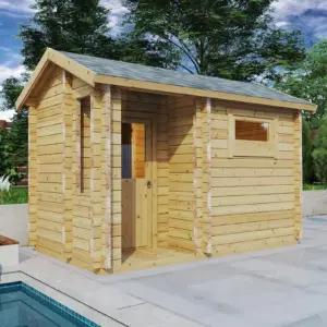 Kleine Gartensauna “Lisette” 4x2m, 4 × 2 m