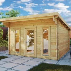 Holz-Gartenhaus Gartenbüro “Aruba” 4x4m, 4 × 4 m