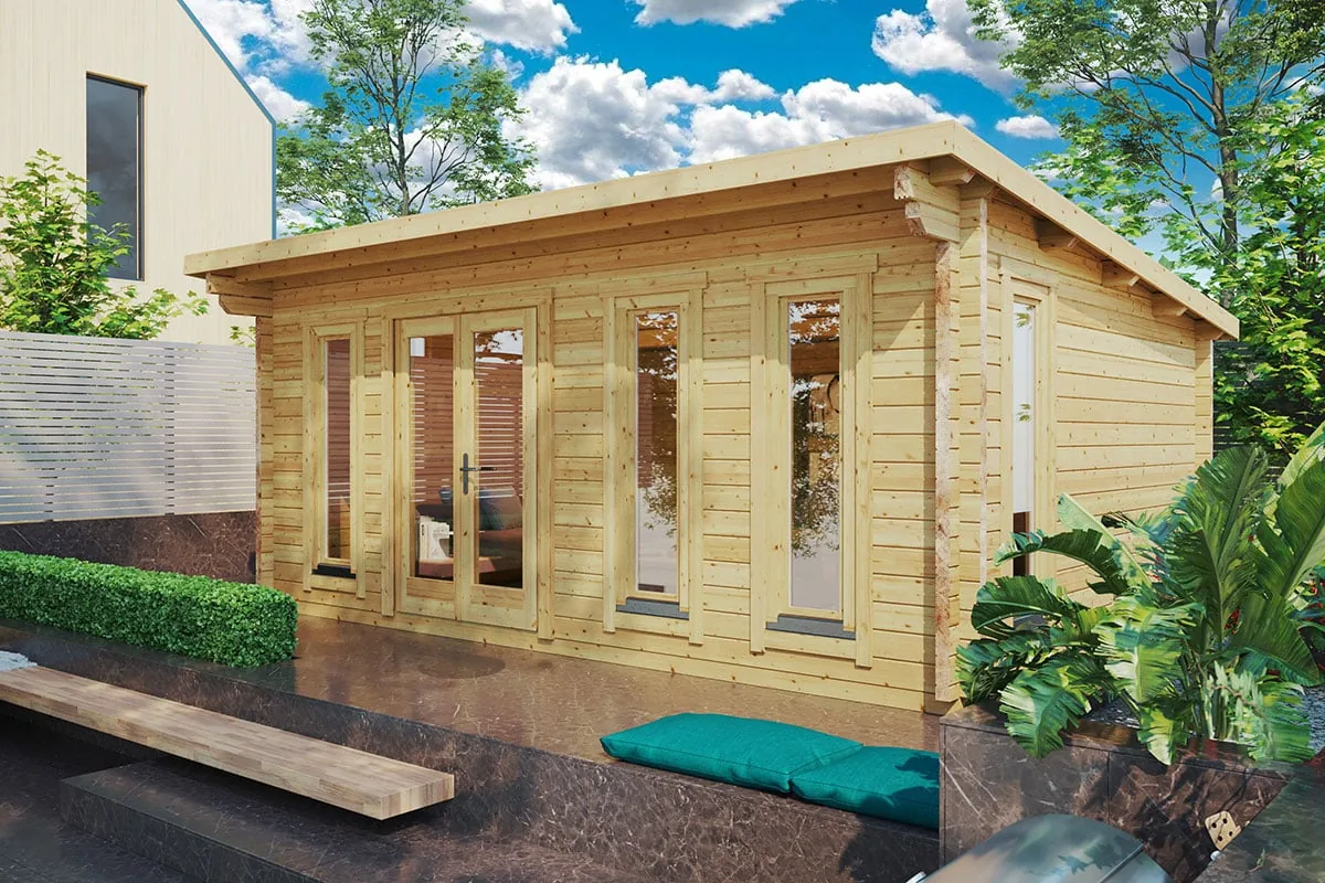 Pultdach-Gartenhaus “Barbados” 5x4m, 5 × 4 m