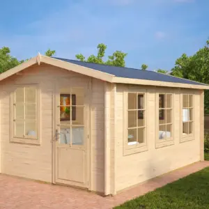 Mini Gartenhaus “Eva C” 3x4m aus Holz, 3 × 4 m