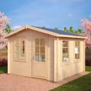 Kleines Gartenhaus “Nora C” 3x3m aus Holz, 3 × 3 m