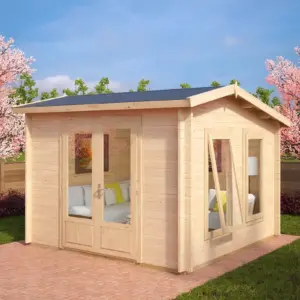 Kleines Gartenhaus “Nora X” 3x3m aus Holz, 3 × 3 m