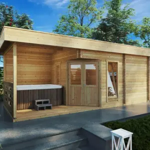 Gartensauna “Paula” 8x3m, 8 × 3 m