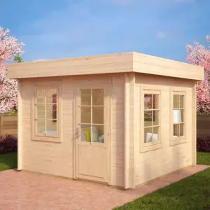 Kleines Gartenhaus “Lucas C” 3x3m aus Holz, 3 × 3 m
