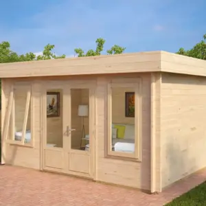 Kleines Gartenhaus “Jacob D” 4x3m aus Holz, 4 × 3 m