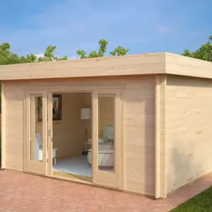 Holz-Gartenbüro “Jacob E” 4x3m, 4 × 3 m