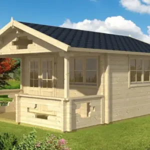 Gartenhaus mit Veranda “Sommerland A” 4x5m, 4 × 5 m
