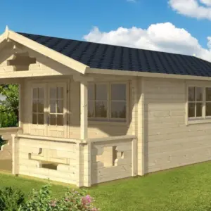 Gartenhaus mit Veranda “Sommerland B” 4x5m, 4 × 5 m