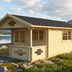 Saunahaus mit Veranda “Sommerland” 4x7m, 4 × 7 m