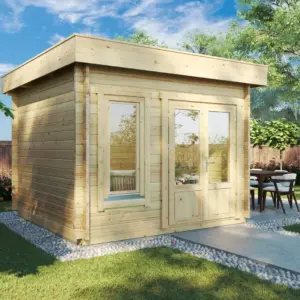 Kleines Gartenhaus “Lucas D” 3x3m aus Holz, 3 × 3 m