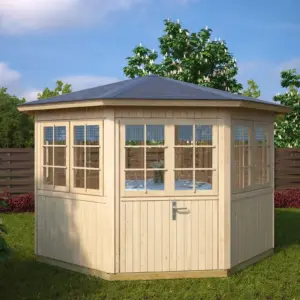 8-Eck-Gartenpavillon “Festival L” 4x3m aus Holz, 4 × 3 m