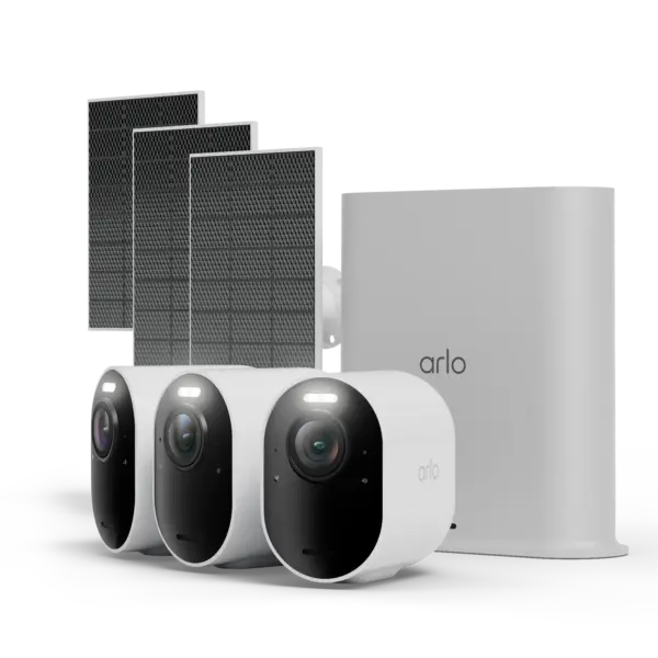 Arlo Ultra 3 4K Überwachungskamera mit Solar Panels, Weiß